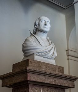 Busta z roku 1814 se nachází v budově MFF UK na Karlově