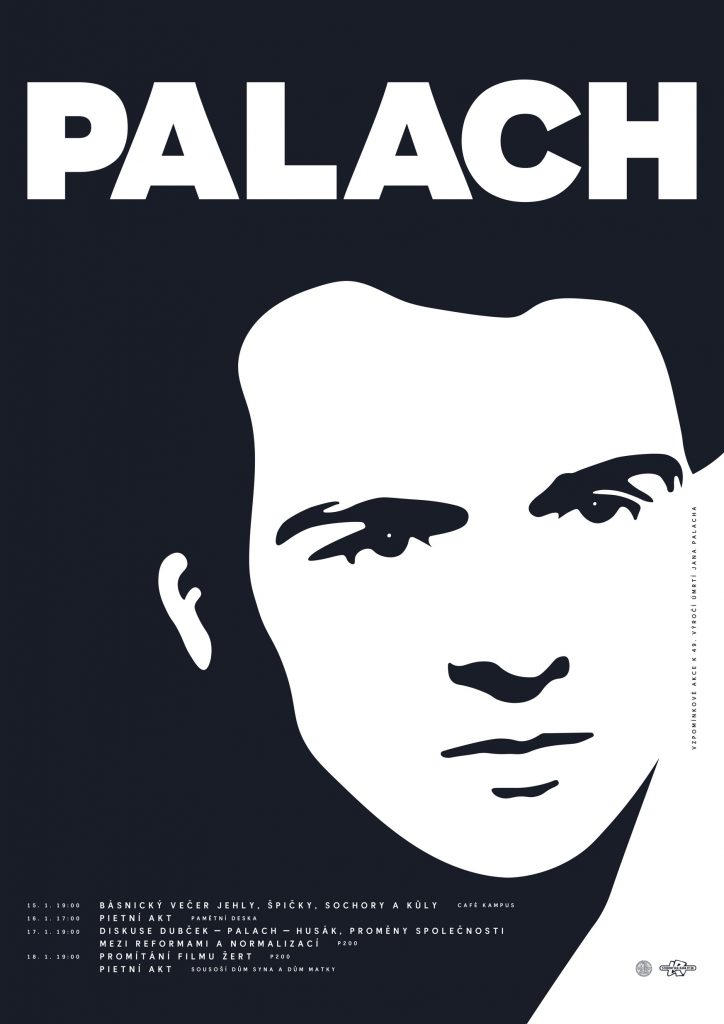 Jan Palach – vzpomínkové akce (2018) [plakát]